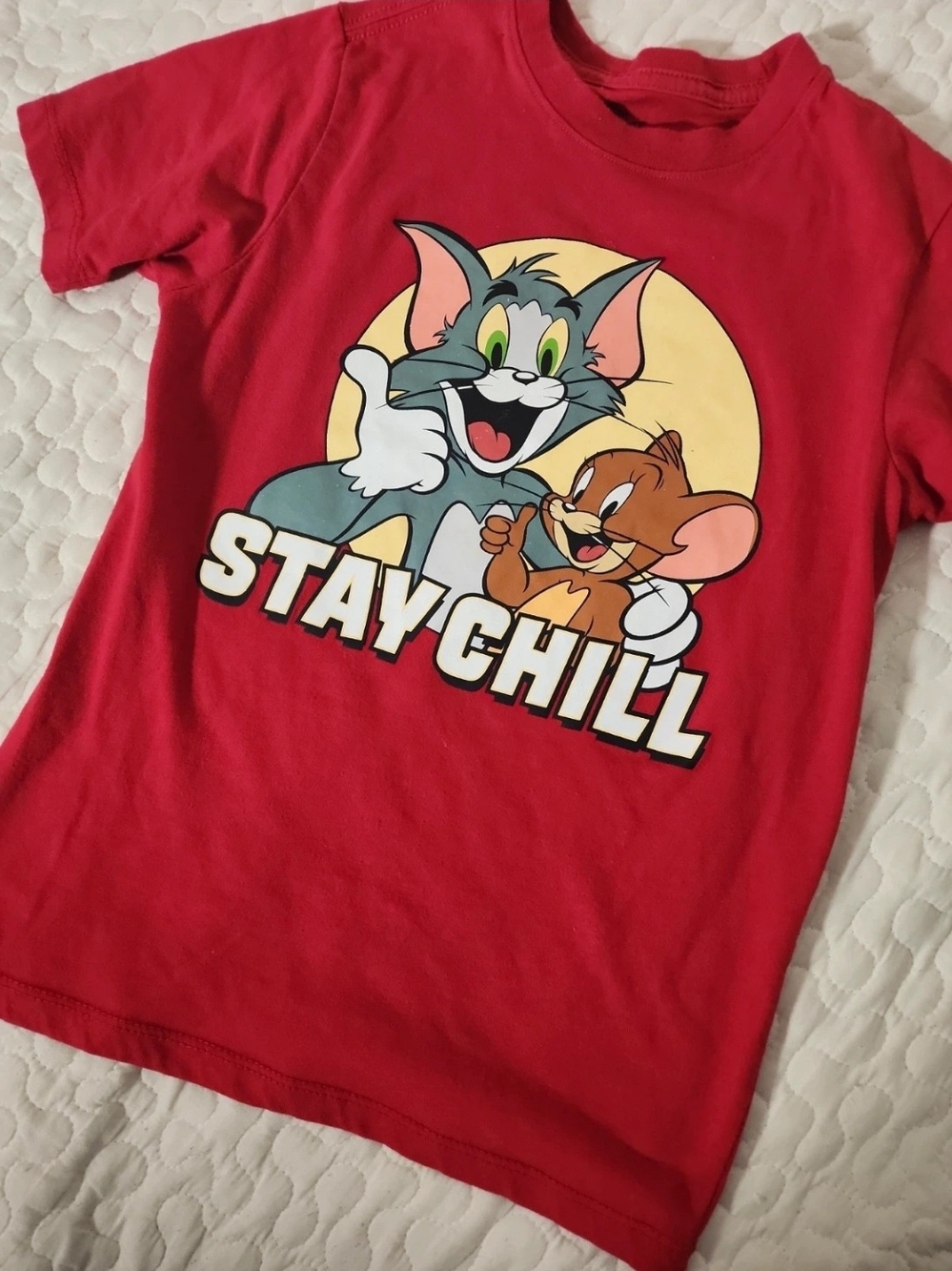 Warner Bros. Red Tom & Jerry "Stay Chill" Graphic Tee